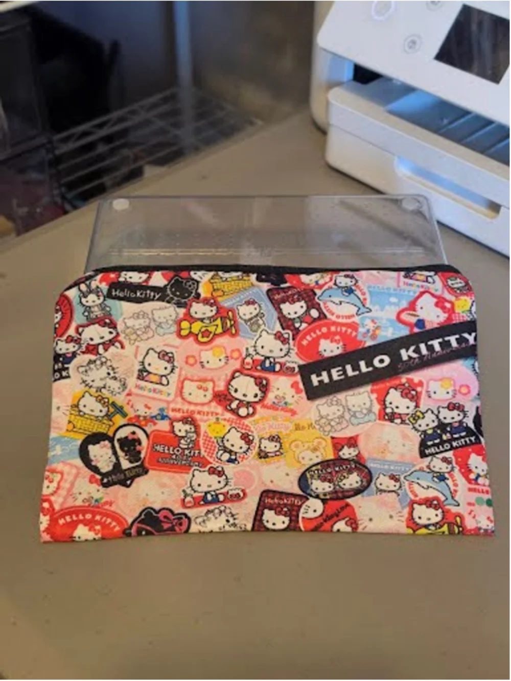 #HK-2408 Hello Kitty Zippered Polyester Accessory / Pencil Bag